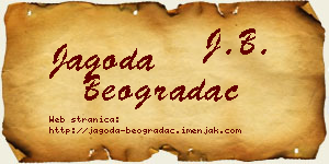 Jagoda Beogradac vizit kartica